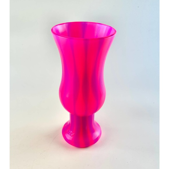 Vintage Krazy Straw Hurricane Cup Neon Hot Pink And Purple Stripes 20 ounces - Picture 3 of 10